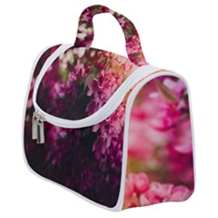 Pink Flower Satchel Handbag by artworkshop