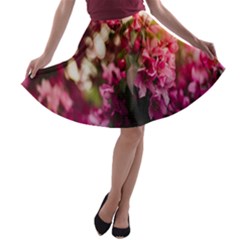 Pink Flower A-line Skater Skirt