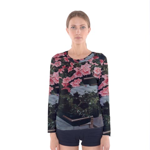 Pink Peony  Flower Women s Long Sleeve Tee by artworkshop