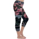 Pink Peony  Flower Capri Winter Leggings  View3