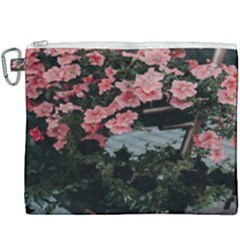 Pink Peony  Flower Canvas Cosmetic Bag (xxxl) by artworkshop
