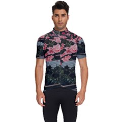 Pink Peony  Flower Men s Short Sleeve Cycling Jersey by artworkshop