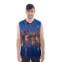 Seaside River Men s Basketball Tank Top by artworkshop