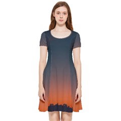 Sky Gradient Inside Out Cap Sleeve Dress by artworkshop