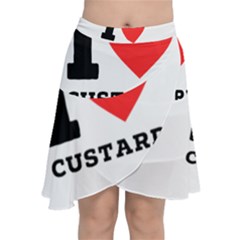 I Love Custard Chiffon Wrap Front Skirt by ilovewhateva