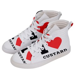 I Love Custard Men s Hi-top Skate Sneakers by ilovewhateva