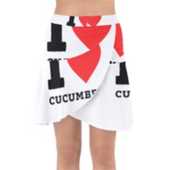 I Love Cucumber Wrap Front Skirt by ilovewhateva