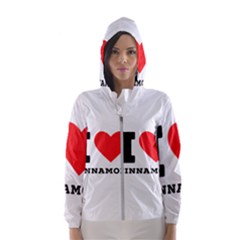 I Love Cinnamon  Women s Hooded Windbreaker by ilovewhateva