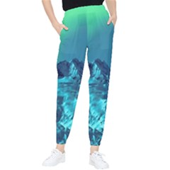 Aurora Borealis Sky Winter Snow Mountains Night Women s Tapered Pants by B30l