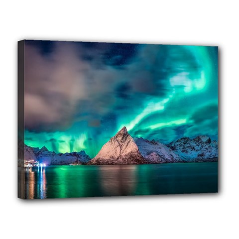 Amazing Aurora Borealis Colors Canvas 16  x 12  (Stretched)