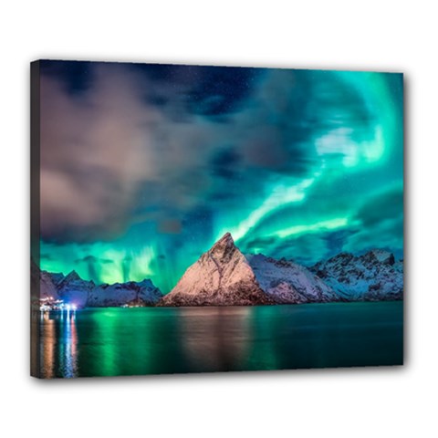 Amazing Aurora Borealis Colors Canvas 20  x 16  (Stretched)