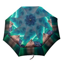 Amazing Aurora Borealis Colors Folding Umbrellas