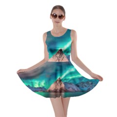 Amazing Aurora Borealis Colors Skater Dress