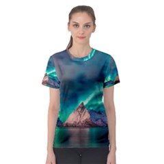 Amazing Aurora Borealis Colors Women s Sport Mesh Tee