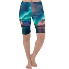 Amazing Aurora Borealis Colors Cropped Leggings 