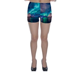 Amazing Aurora Borealis Colors Skinny Shorts