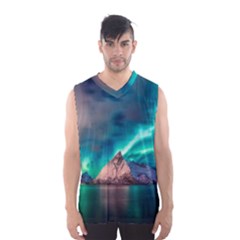 Amazing Aurora Borealis Colors Men s Basketball Tank Top