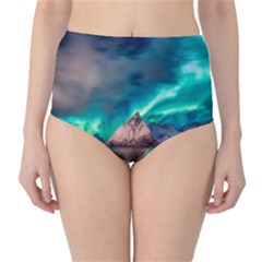 Amazing Aurora Borealis Colors Classic High-waist Bikini Bottoms