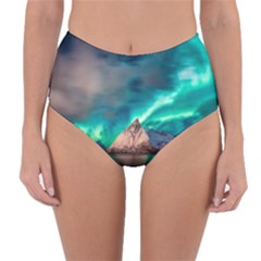 Amazing Aurora Borealis Colors Reversible High-Waist Bikini Bottoms