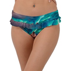 Amazing Aurora Borealis Colors Frill Bikini Bottoms