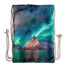 Amazing Aurora Borealis Colors Drawstring Bag (Large)