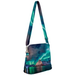 Amazing Aurora Borealis Colors Zipper Messenger Bag