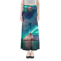 Amazing Aurora Borealis Colors Full Length Maxi Skirt