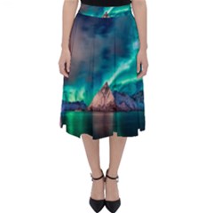 Amazing Aurora Borealis Colors Classic Midi Skirt