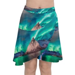 Amazing Aurora Borealis Colors Chiffon Wrap Front Skirt