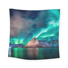 Amazing Aurora Borealis Colors Square Tapestry (Small)