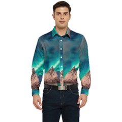 Amazing Aurora Borealis Colors Men s Long Sleeve  Shirt