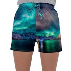 Amazing Aurora Borealis Colors Sleepwear Shorts