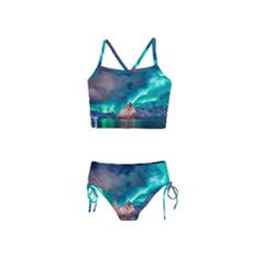 Amazing Aurora Borealis Colors Girls  Tankini Swimsuit
