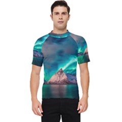 Amazing Aurora Borealis Colors Men s Short Sleeve Rash Guard