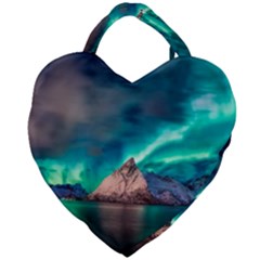 Amazing Aurora Borealis Colors Giant Heart Shaped Tote