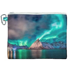 Amazing Aurora Borealis Colors Canvas Cosmetic Bag (XXL)