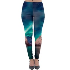 Amazing Aurora Borealis Colors Lightweight Velour Leggings