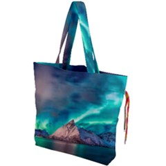 Amazing Aurora Borealis Colors Drawstring Tote Bag