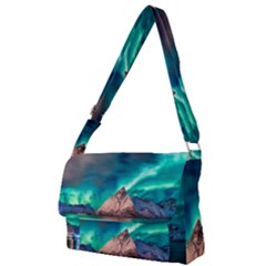 Amazing Aurora Borealis Colors Full Print Messenger Bag (S)