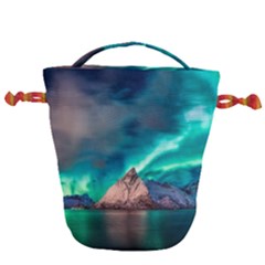 Amazing Aurora Borealis Colors Drawstring Bucket Bag