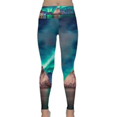 Amazing Aurora Borealis Colors Lightweight Velour Classic Yoga Leggings