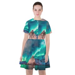 Amazing Aurora Borealis Colors Sailor Dress