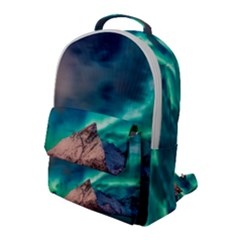 Amazing Aurora Borealis Colors Flap Pocket Backpack (Large)
