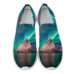 Amazing Aurora Borealis Colors Women s Slip On Sneakers