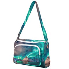 Amazing Aurora Borealis Colors Front Pocket Crossbody Bag