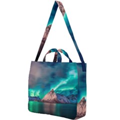 Amazing Aurora Borealis Colors Square Shoulder Tote Bag