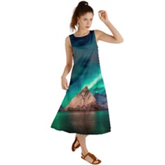 Amazing Aurora Borealis Colors Summer Maxi Dress