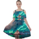 Amazing Aurora Borealis Colors Cut Out Shoulders Chiffon Dress View1