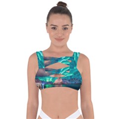 Amazing Aurora Borealis Colors Bandaged Up Bikini Top by B30l