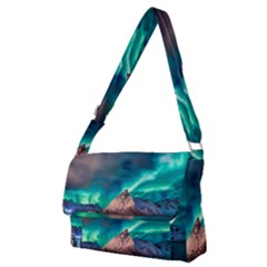 Amazing Aurora Borealis Colors Full Print Messenger Bag (M)